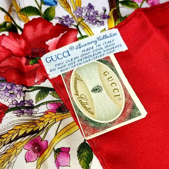 Gucci Authentic Floral Multicolor Silk Scarf - Picture 5 of 6